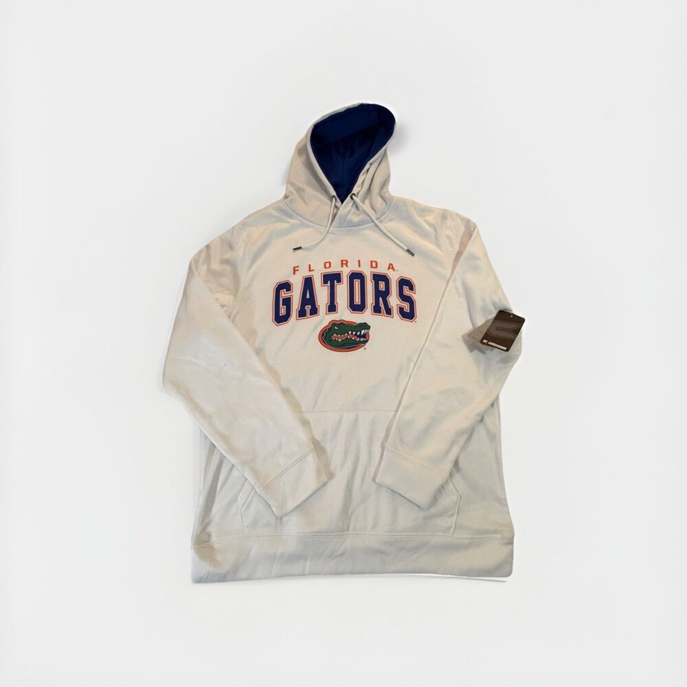 Florida Gators Hoodie Men’s Large White Pullover Hooded Sweatshirt NCAA NWT
